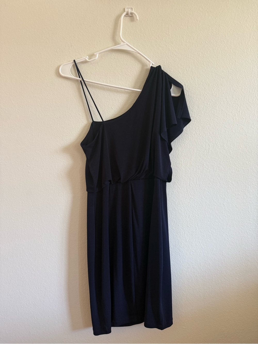 Sweet Storm One-Shoulder Navy Blue Cocktail Dress